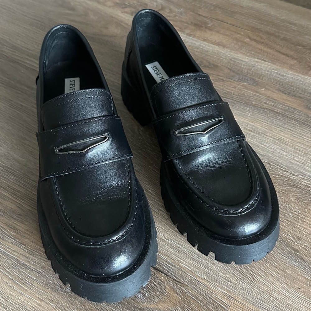 Steve Madden Platform Leather Loafers